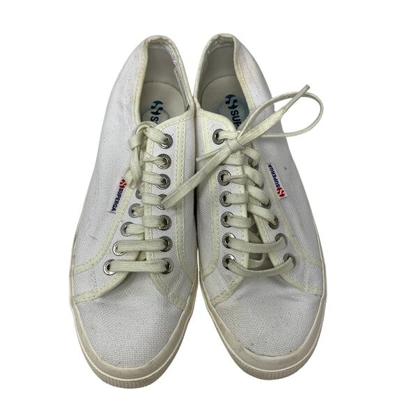 Emily Ratajkowski x Superga Classic Sneaker Lace Up Womens Size 10 White - Picture 3 of 7